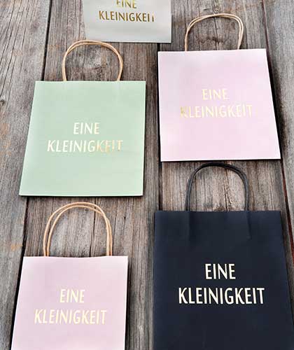 Verpacken Geschenktaschen Gutscheine