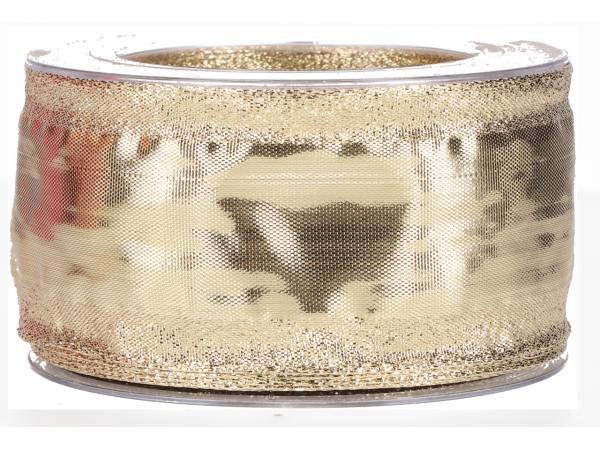 Band Glamour 60mm 25mr gold m Draht 60mm 25mr