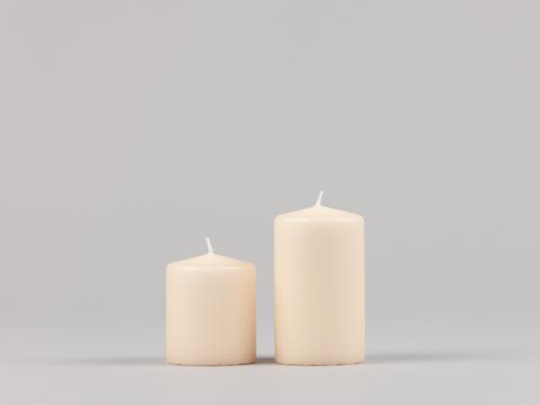 Stumpen H70 D60 creme Safe Candle ca.19Std Brenndauer D6 H7cm