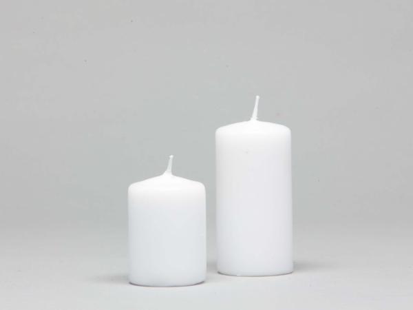 Stumpen H100 D60 weiss Safe Candle ca. 28Std Brenndauer D6 H10cm