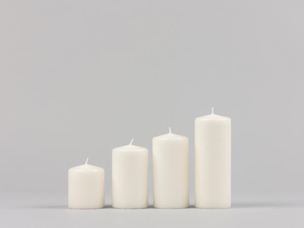 Stumpen H150 D60 wollweiss Safe Candle ca. 58Std Brenndauer D6 H15cm