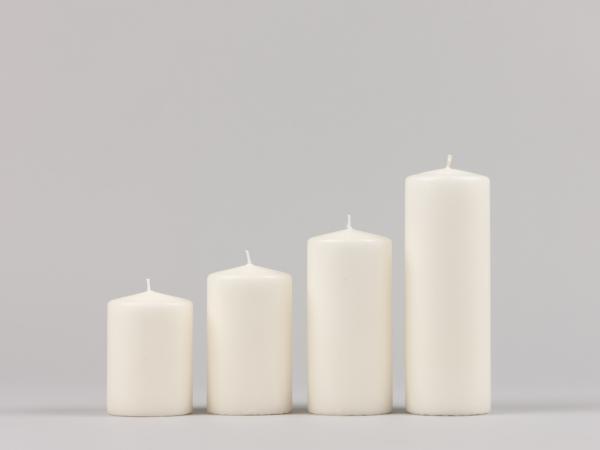 Stumpen H100 D70 wollweiss Safe Candle  ca. 44Std Brenndauer D7 H10cm