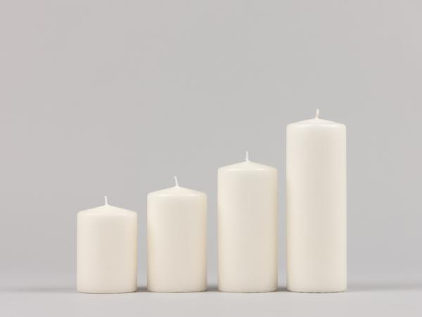 Stumpen H150 D70 wollweiss Safe Candle ca. 72Std Brenndauer D7 H15cm