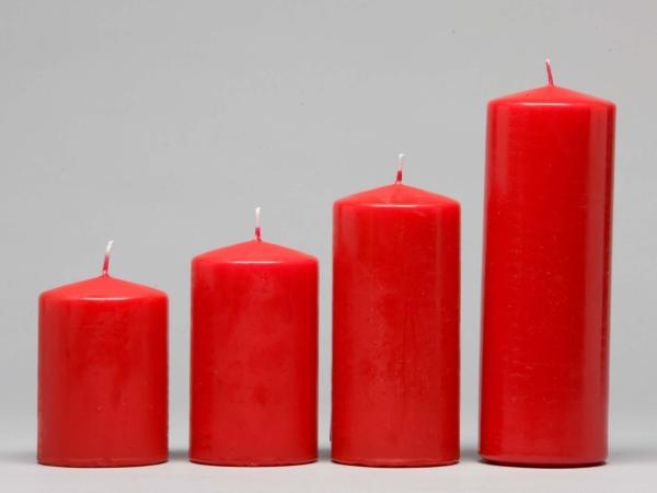 Stumpen H150 D70 rubin Safe Candle ca. 50Std Brenndauer D7 H15cm