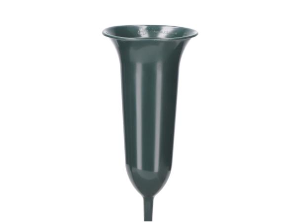 Grabvase Tulpe H26 D8,5cm grün H26 D11cm
