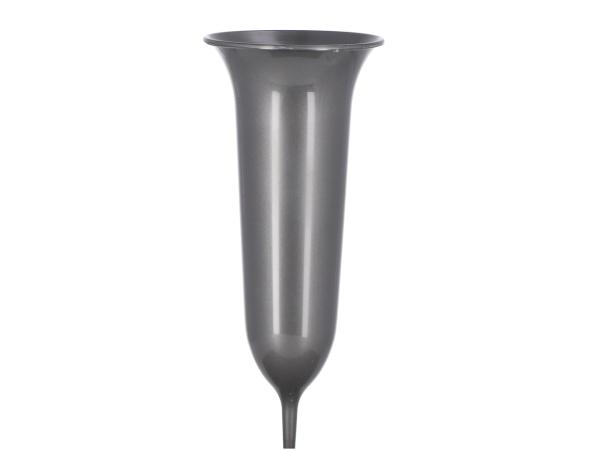 Grabvase Tulpe H32 D9,5cm anthrazit H32 D12cm