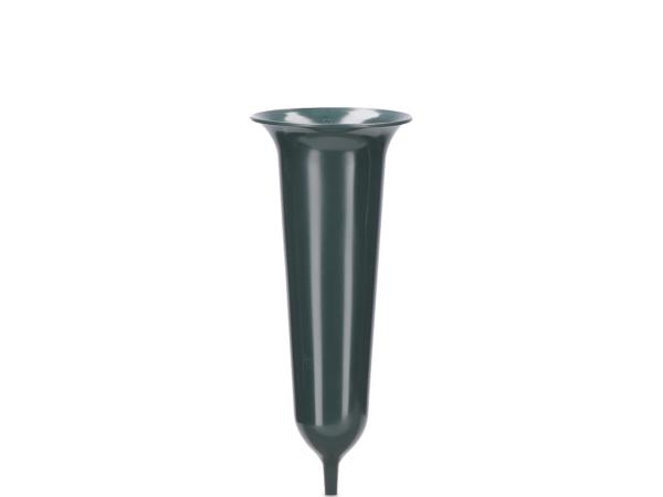 Grabvase Tulpe H37 D9,5cm grün H37 D13cm