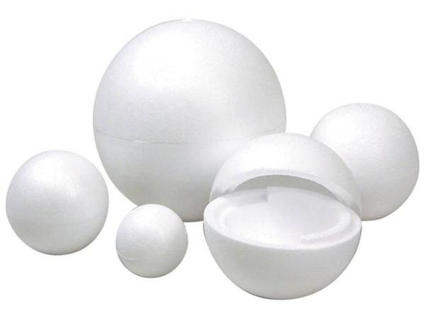 Kugel Styropor D50cm weiss hohl teilbar D50cm
