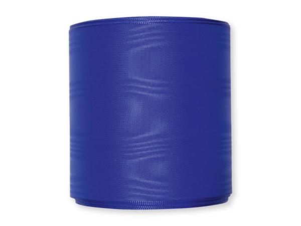 Kranzband Moire Uni 100mm 25mr blau royal 100mm 25mr