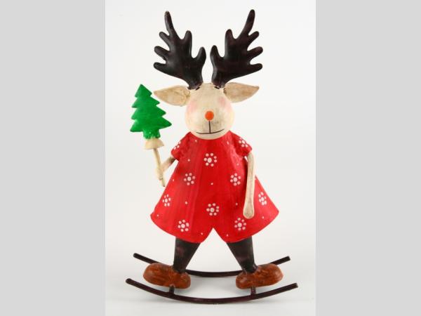Wippfigur Rentier Blech m Tanne
!! Aktionsartikel- Kein Umtausch / Rückgabe möglich !! B28 T19 H57cm