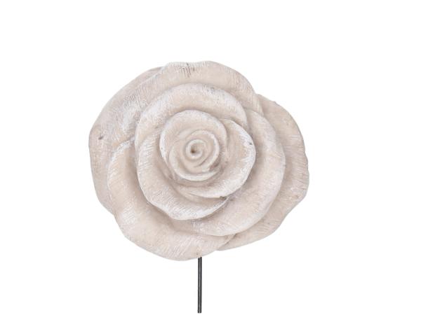 Rose a Drahtpick (Polyresin)  D5,5 H4 ST12cm