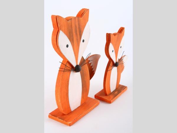 Fuchs Holzfigur flach z Stellen   