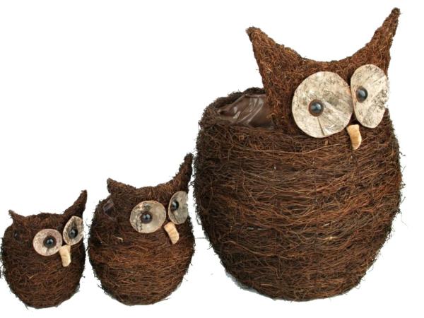 Pflanztopf Eule Feine Rebe D17 (innen12) H2cm