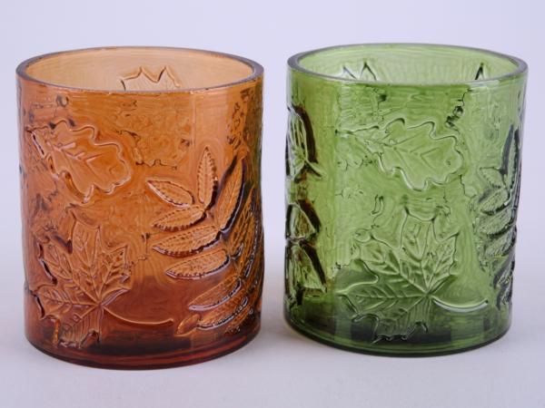 Teelichtglas Blätter 2fb braun-grün sort
!! Aktionsartikel- Kein Umtausch / Rückgabe möglich !! D7,5 H9cm