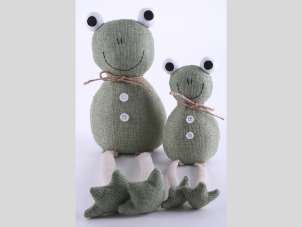 Kantensitzer Frosch Stoff m Beinen
!! Aktionsartikel- Kein Umtausch / Rückgabe möglich !! B14 T9 H24 L45cm