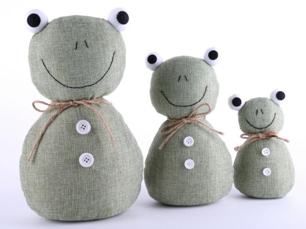Frosch Stoff z Stellen
!! Aktionsartikel- Kein Umtausch / Rückgabe möglich !! B14 T9 H24cm