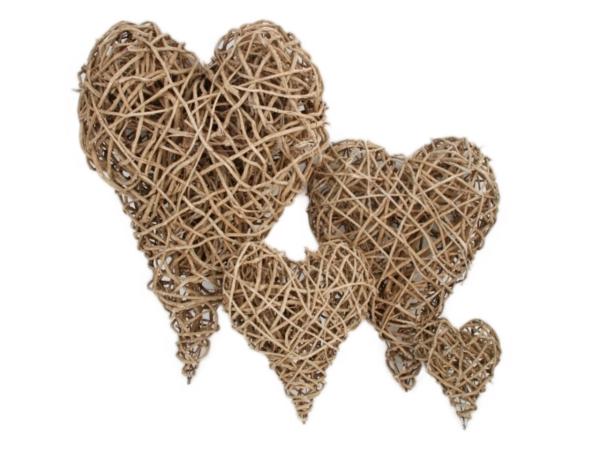 Herz Rattan luftig geflochten B35 T12 H40cm