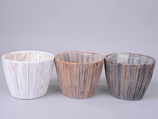 Pflanztopf Wasserhyazinthe 3Fb weiss-braun-grau sort   