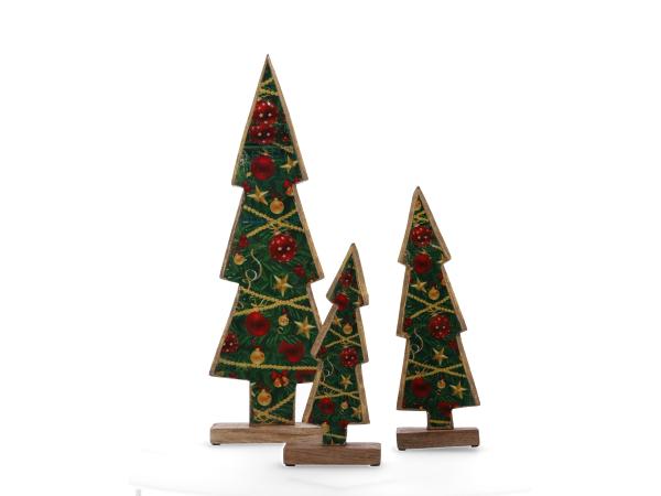 Tannenbaum Holz Druckmotiv Print Doppelseite z Stellen   