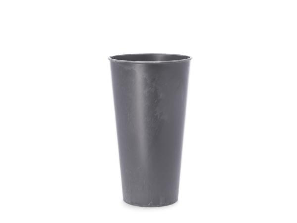 Vase Kunststoff konisch marmoriert D19 H33cm