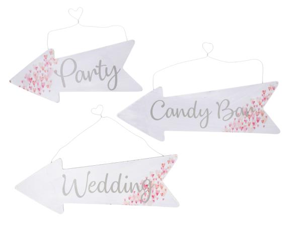 Pfeil Hänger 3Mod Candy-Party-Wedding   B20/30 H10/16cm