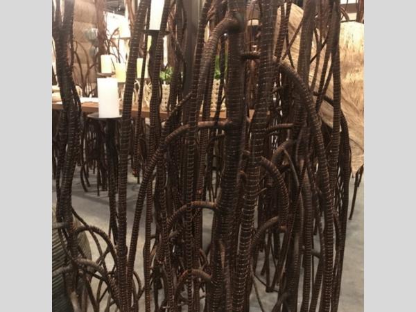 Dekotraverse Mangrove Metall-Abacca-Draht   L300 B20cm