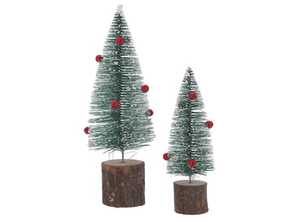 Tannenbaum m Glocken a Holzstamm   