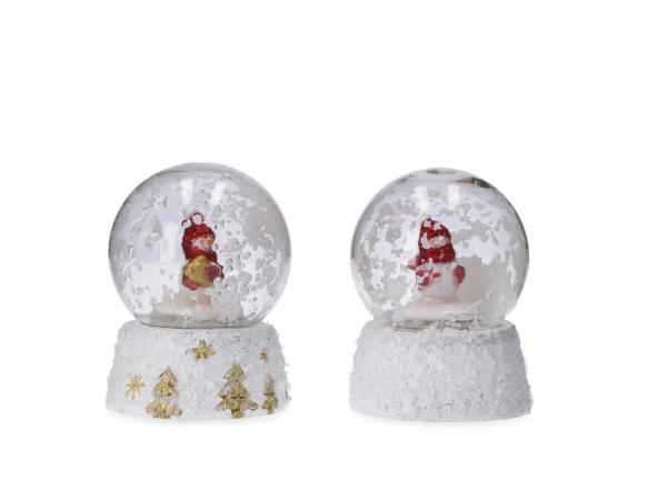 Schneekugel m Schneemann Glitter   