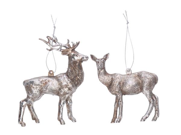 Hänger Hirsch/Reh 2Mod stehend   H12,5cm
