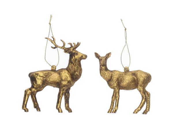 Hänger Hirsch/Reh 2Mod stehend   H12,5cm