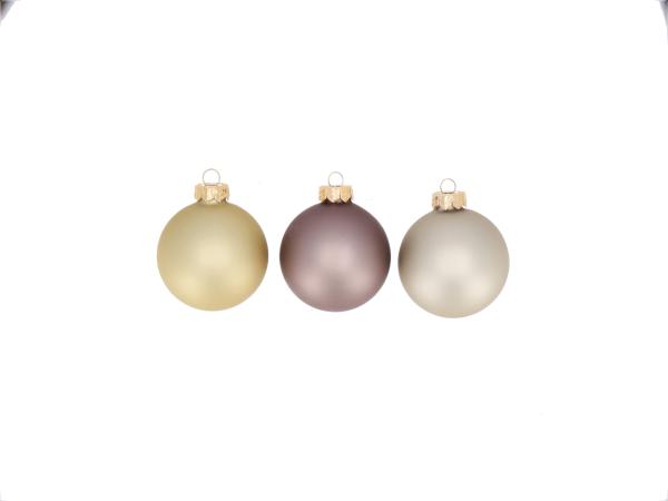Kugel xmas Glas FASHION Mix3 D4cm