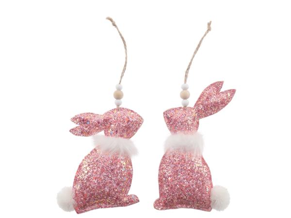 Hänger Hase Glitzerstoff 2Mod
!! Aktionsartikel- Kein Umtausch / Rückgabe möglich !! B8 T3 H14 L22cm