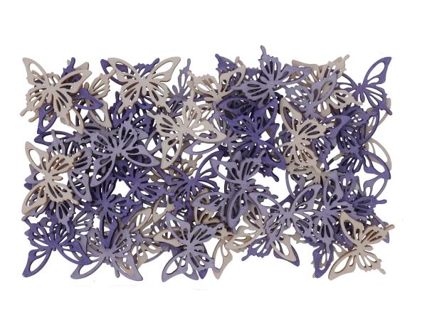 Schmetterling Holz durchbrochen z streuen 72St/Box  D4cm