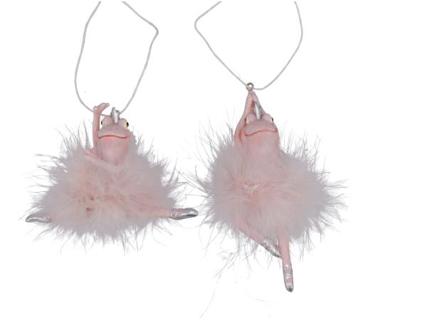 Frosch Ballett im Federrock Hänger 2mod   D4 L11cm