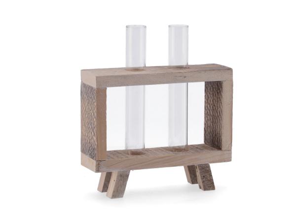 Tischvase Regal Reagenzglas x2 (D3 H20cm)
!! Aktionsartikel- Kein Umtausch / Rückgabe möglich !! B22 T6 H18/25cm