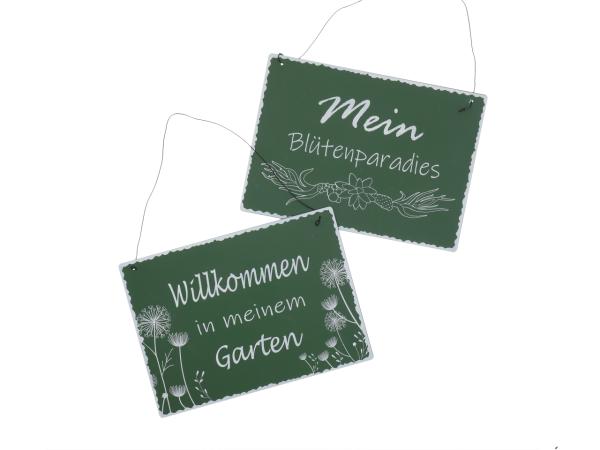 Tafel Blech Spruch 2Mod
!! Aktionsartikel- Kein Umtausch / Rückgabe möglich !! b25 H18cm