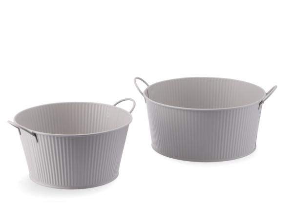 Schale Blech m Henkel   D19,5 H10,2cm