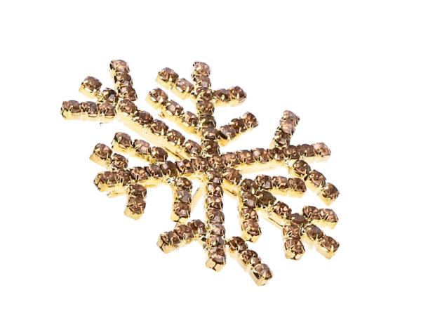 Kerzenstecker Schneeflocke Strass D4,5 H2cm