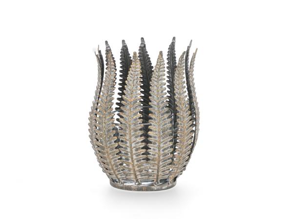 Teelichthalter Blech Farnblatt  