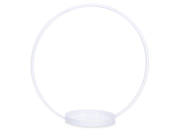 Kerzenhalter Ring Metall für Glas/Kerze bis 12cm   D18 H50cm