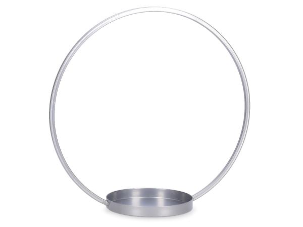 Kerzenhalter Ring Metall für Glas/Kerze bis 12cm   D18 H50cm