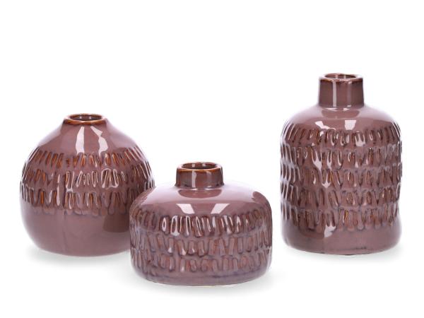 Vasensortiment Keramik Stoneware glasiert  D9-10 H8-13cm