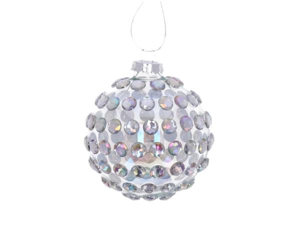 Kugel Xmas Diamantdekor irisierend   D8cm