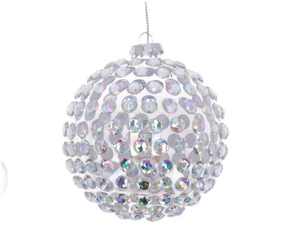 Kugel Xmas Diamantdekor irisierend   D10cm