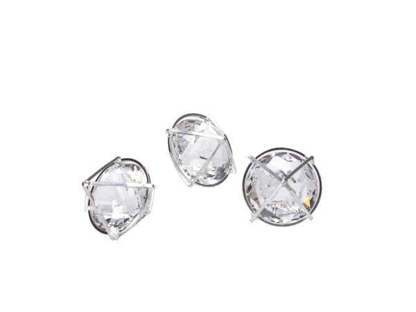 Diamant Glas im Drahtgestell  D2,5cm