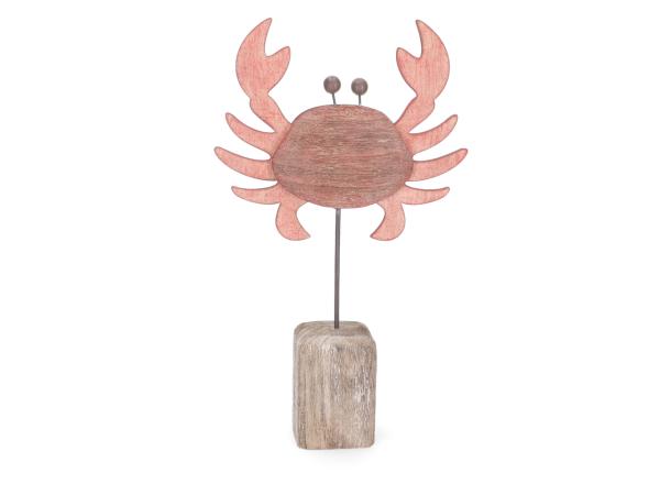 Deko Krebs Holz a Holzsockel
!! Aktionsartikel- Kein Umtausch / Rückgabe möglich !! B19,5 T6 H32cm