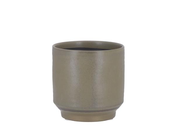 Topf Graphit Keramik Stoneware glasiert D13,5 H13cm