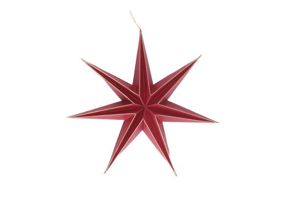 Stern Papier 3D Goldkante z Falten m Magnetverschluss  D30cm