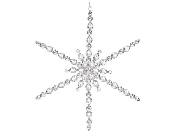 Dekohänger Stern filigran Straß D28cm