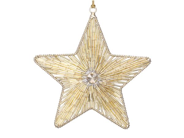 Stern Perlen Minitubes m Diamant z Hängen   D15cm